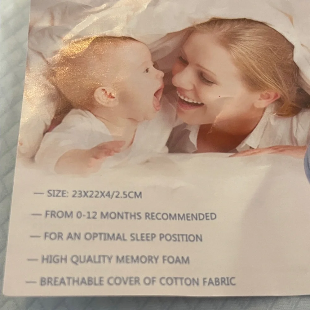 Memory Foam Baby Pillow - Soft  blue